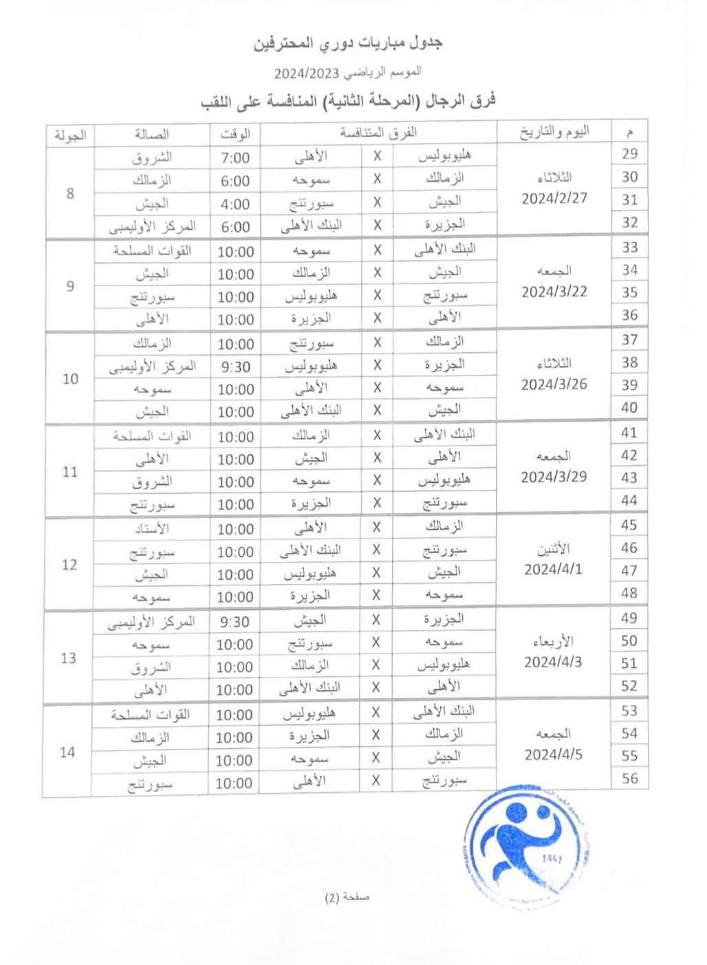 دورى المحترفين 2